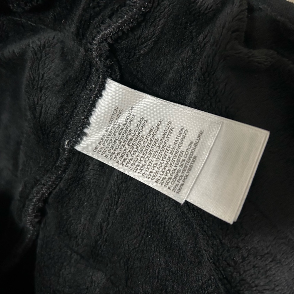 The North Face Quilted Hoodie Jacket Fleece Black Size XS Elastic Waist - Picture 11 of 13